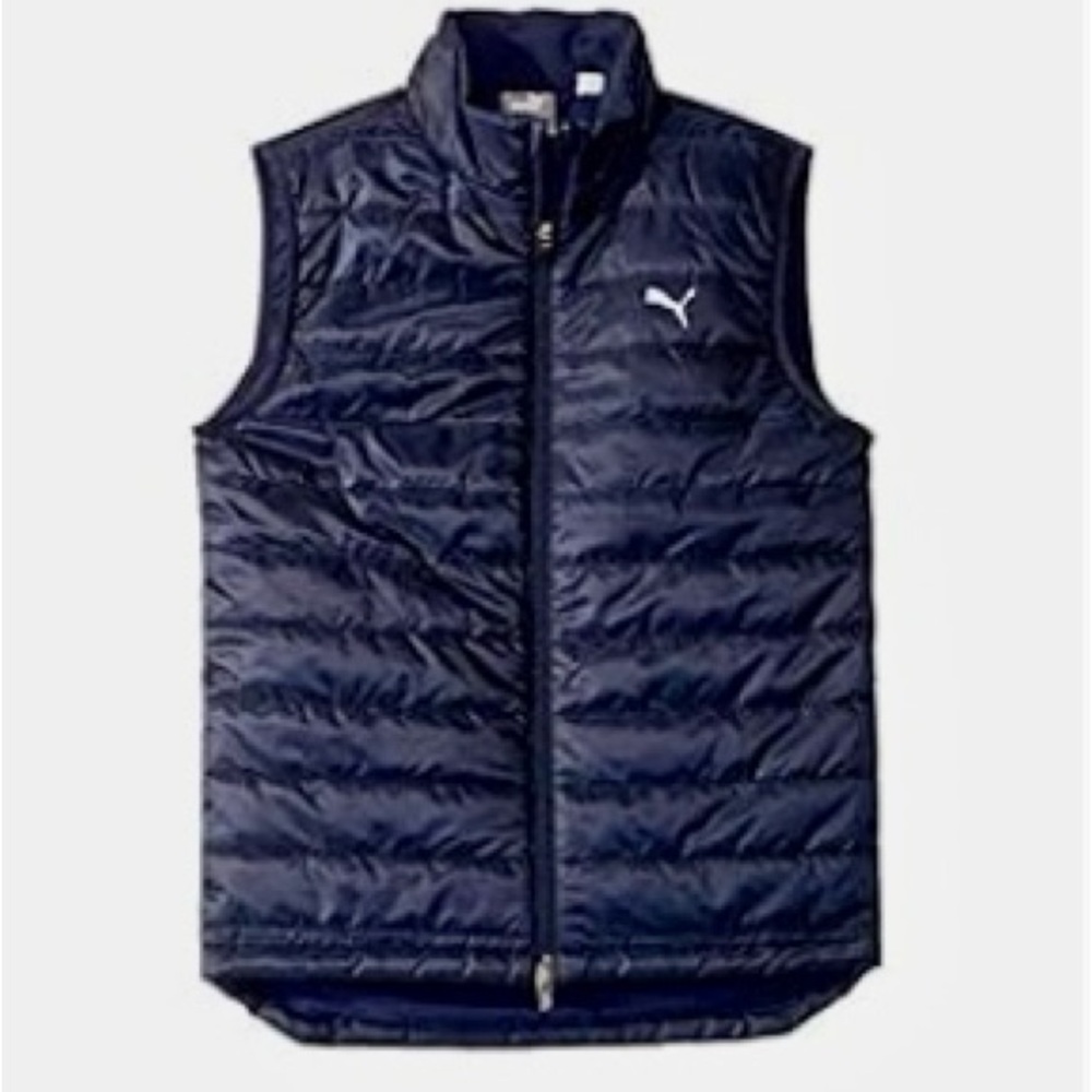 PUMA Navy Blue Quilted Vest LG 14-16 Big Kid